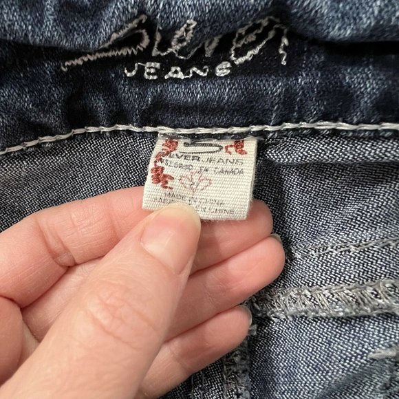 SILVER JEANS Women's Suki Capri Denim Blue‎ Jeans Size 27 - Picture 4 of 6